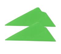 DUSCOKE 2PCS Window Tint Squeegee, ABS Triangle Flexible Contour Card Scraper, Mini Multi-Edge Vinyl Application Tool for Car Wrapping, Paint Protection Film, Decal Installation (Green)