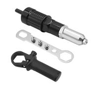 DUSCOKE Pop Rivet Gun Adapter Kit, Power Drill Rivets Attachment Accessories with 4 Rivets Heads 2.4mm/3.2mm/4.0mm/4.8mm, Cordless Electric Drill Riveter Nut Tool