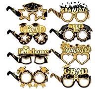 Dusenly 24 Pack Class Of 2025 Graduation Glasses Grad Party Paper Eyeglasses Photo Props Graduation Party Prom Favor Decorations