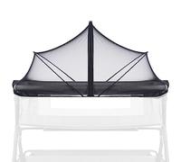 DUSHARKFUN Mosquito Net for Baby Crib to Keep Insects/Bugs/Cats Out, Toddler Bassinet Bedside Sleeper Crib Tent Safety Net with Two-Way Zippers & Storage Bag, Breathable Mesh Holes, Black