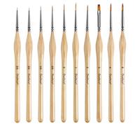 Dushco Miniature Paint Brushes, 10 pcs Fine Detail Paint Brush Set, Paint Brushes for Acrylic Painting, Watercolor, Crafts, Models, Citadel