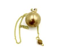 DUSHIABU Bronze Metal Copper Spiritual Point Pendulum for Divination Healing Dowsing Wicca Balancing Pointed Cone Pendant(Coppery 12)