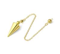 DUSHIABU Cone Copper Brass Metal Pendant Pendulum for Divination Dowsing Reiki Healing Egyptian Isis Pendulos(Black Zinc Plated)