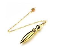 DUSHIABU Cone Copper Brass Metal Pendant Pendulum for Divination Dowsing Reiki Healing Egyptian Isis Pendulos(Black Gun Plated)