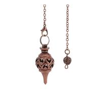DUSHIABU Cone Copper Brass Metal Pendant Pendulum for Divination Dowsing Reiki Healing Egyptian Isis Pendulos(Plating Gun)