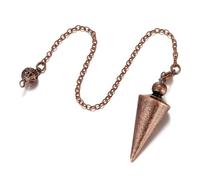 DUSHIABU Copper Metal Pendulum for Dowsing Divination Energy Work Meditation Scrying Witchcraft Pendulums Tool Spiritual Pendulos(3)