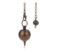 DUSHIABU Copper Metal Pendulum for Dowsing Divination Energy Work Meditation Scrying Witchcraft Pendulums Tool Spiritual Pendulos(12)