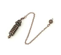 DUSHIABU Copper Metal Pendulum for Dowsing Divination Energy Work Meditation Scrying Witchcraft Pendulums Tool Spiritual Pendulos(1)