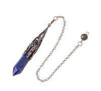 DUSHIABU Crystal Pendulum for Divination Dowsing Gem Stone Pendant Antique Bronze Quartz Divinatory Pendulums Pendulo Pendules(Lapis Lazuli)