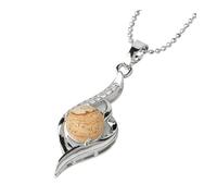 DUSHIABU Devil's Eye Pendant Necklaces Natural Stone Crystal Micro Inlay Zircon Heart Shape Pendants Amulet Women Charm Jewelry(Picture Jasper Chain)