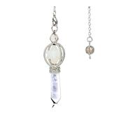 DUSHIABU Merkaba Dowsing Pendulum Quartz Natural Stone Crystal Reiki Healing Pendule Pendant Pendulums Radiesthesia Pendulos(Opal)