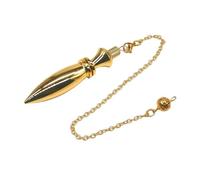 DUSHIABU Natural Copper Metal Pendulum for Dowsing Divination Energy Reiki Healing Pointed Meditation Witch Spiritual Pendulos(Gold,5PC)