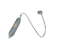 DUSHIABU Natural Gem Stone Pendant Crystal Pendulum for Divination Answer Reiki OM Charms Fluorite Amethysts Clear Quartz Pendulos x228(Labradorite)