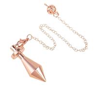 DUSHIABU Reiki Copper Metal Pendulum for Divination Charmed Dowsing Healing Pendant Pendulums Spiritual Wicca Balancing Pendulo(Rose Gold)