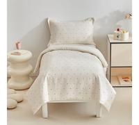 DuShow Beige Duvet Cover Set Single,Textured Soft Reversible Single Bedding Set,Beige Dot-135 x 200