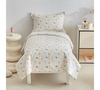 DuShow Cotton Cot Bed Duvet Cover Set,Toddler Bedding Set For Boys and Girls,Toddler Duvet Cover with Pillowcase Reversible Kids Bedding Set-Rabbit,120 x 150