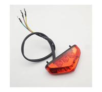 DUSHUO Motorbike LED Tail License Light 12V Rear Brake Lamp For Pit Bike ATV Chopper Scooter Number Plate Taillight Lights Tail(Red)