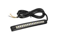DUSHUO Universal 17 LED Motorcycle DRL Brake Light Turn Light Strip Number License Plate Light Tail Stop Light Lights Tail(Color-02,B)