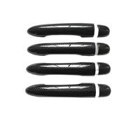 Dusibulv Car Door Handle for Scenic 2 Ii MK2 Accessories Door Handle Cover Trim Handles Covers Plastic Imitation Carbon Fiber Car Exterior Door Handles(2pcs)
