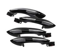 Dusibulv Car Door Handle Outer Outside Exterior Comfort Access Door Handle Set for 5 6 7 Series F07 F10 F11 F06 F12 F13 F01 F02 4X Black Car Exterior Door Handles