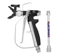 DUSICHIN 3600PSI Airless Paint Sprayer Gun High Pressure Spray Gun Swivel Joint with Reversible 517 Nozzle Tip Guard and 10 inches Extension Pole for Airless Spraying Machine Paint Accessories DUSG90P