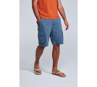 'Dusk' Comfortable Travel Adventure Twill Cargo Shorts Animal Mid Blue 40R