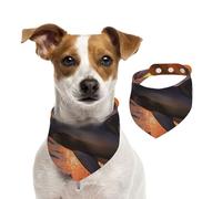 Dusk Dolphin Dog Bandanas,Summer Bandanas for Dogs Washable Adjustable Dog Triangle Scarf Bibs Cute Pet Bibs for Medium Large Dogs Puppy and Cats Small