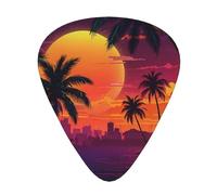 dusk exaggerated neon guitar pick set, 3 different thicknesses, 12 pieces for a variety of instruments