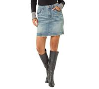 Dusk Fashion Denim Pocket Mini Stretch Skirt for Women UK - Ladies Everyday Autumn Winter Comfy Soft Evening Vacation Work Party Night Out - Blue - Size 10