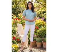 Dusk Floral Embroidered Shirt In Blue Blue L