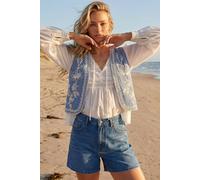 Dusk Floral Embroidered Waistcoat In Light Blue Light Blue 10