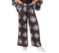 Dusk Floral Pleated Trouser In Black Black 18
