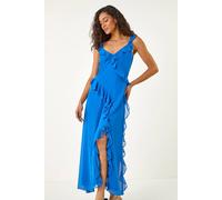 Dusk Frill Maxi Dress In Royal Royal 10