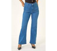 Dusk Front Pocket Bootcut Jeans In Mid Blue Mid Blue 14