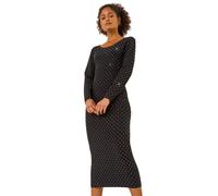 Dusk Hotfix Spot Print A-Line Midi Dress Dusk Black 12