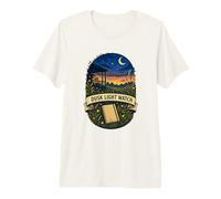 Dusk Light Watch Fireflies Meadow Evening Observation Premium T-Shirt