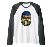 Dusk Light Watch Fireflies Meadow Evening Observation Raglan Baseball Tee
