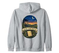 DUSK LIGHT WATCH Fireflies Meadow Evening Observation Zip Hoodie