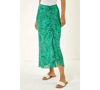 Dusk Marked Ruffle Midi Skirt In Green Green 8