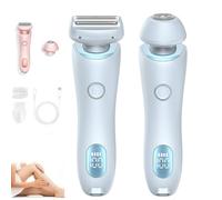 Dusk Official Electric Razor, livora Electric Shaver for Women, Dusk Official The Glide Pro 3.0 Waterproof Electric Razor, Painless Hair Removal, Wet and Dry, Removable Head (Blue)