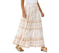 Dusk Paisley Print A-Line Maxi Skirt Dusk White 10