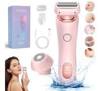 Dusk Razor For Women, Glide Pro 3.0 Razor, Razor for Women Sensitive Skin, Painless Shave, Waterproof Rechargeable with Replacement Blades (Pink)