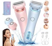 Dusk Razor For Women, Glide Pro 3.0 Razor, Razor for Women Sensitive Skin, Painless Shave, Waterproof Rechargeable with Replacement Blades (2PCS-1)