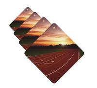 Dusk Running Track Car Air Freshener Cards for Women Men 4 Pack Cute Car Accessories Long Lasting Scent Car Diffuser Hanging Auto Aromatherapy Tablets Car Fresheners Gifts