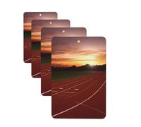 Dusk Running Track Car Air Freshener Cards for Women Men 4 Pack Cute Car Accessories Long Lasting Scent Car Diffuser Hanging Auto Aromatherapy Tablets Car Fresheners Gifts