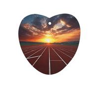 Dusk Running Track Car Air Freshener Hanging, Long Lasting Scented Car Aromatherapy Tablets, Love form Fragrance Scented Cards for Vehicles, Bedroom, Wardrobe White-style