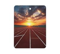 Dusk Running Track Car Air Freshener Hanging, Long Lasting Scented Car Aromatherapy Tablets, Square Fragrance Scented Cards for Vehicles, Bedroom, Wardrobe White-style