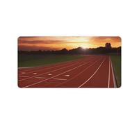 Dusk Running Track Desk Mat Non-Slip Laptop Desk Writing Thin Pad Waterproof Large Gaming Mouse Pads with Wrist Support for Home Office Work