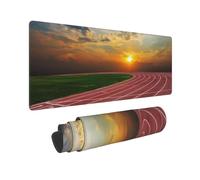 Dusk Running Track Print Large Mouse Pad Non-Slip Desk Pad Protector Computer Keyboard Pad for Office Home 80 * 30 cm