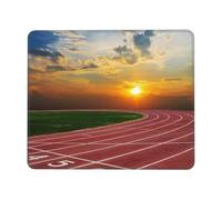 Dusk Running Track Print Mouse Pad Square Mouse Mat Non-Slip Mousepad Large Gaming Mouse Mat For Office Laptop 10 x 12 inch